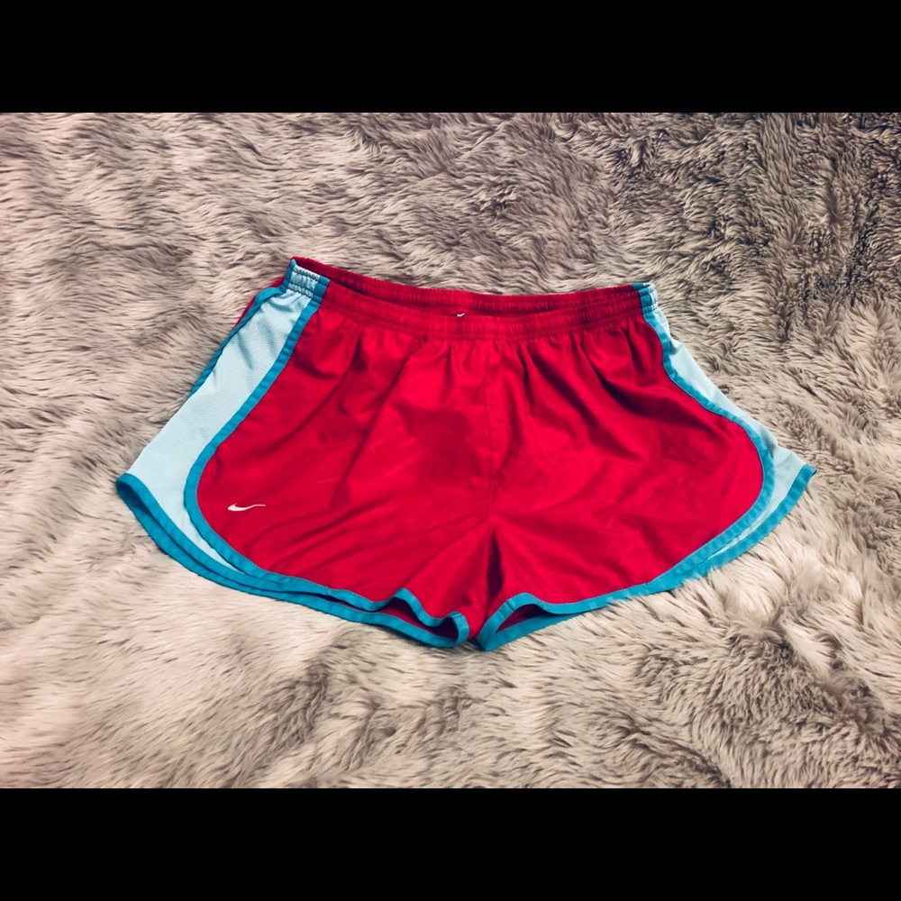 Nike Pink & Blue Dri-fit Athletic Running Shorts